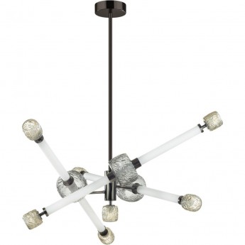 Люстра ODEON LIGHT KLIFF L-VISION ODL_EX24 23 LED 54W 3000K коньячный металл стекло акрил, черный хром белый дымчатый Люстра ODEON LIGHT KLIFF L-VISION ODL_EX24 23 LED 54W 3000K коньячный металл стекло акрил, черный хром белый дымчатый