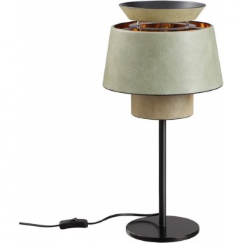 Настольная лампа ODEON LIGHT KRESSA PENDANT ODL24 401 E27 1*60W черный зеленый золотой, металл экокожа Настольная лампа ODEON LIGHT KRESSA PENDANT ODL24 401 E27 1*60W черный зеленый золотой, металл экокожа